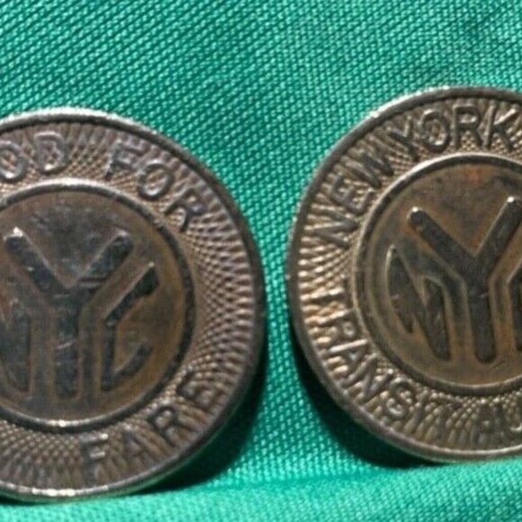 New York City Transit Authority  2 subway transit tokens. 1980s - Picture 5 of 6